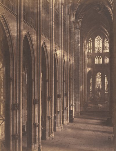 Rouen, Innenraum der Kirche Saint-Ouen von Auguste Rosalie Bisson